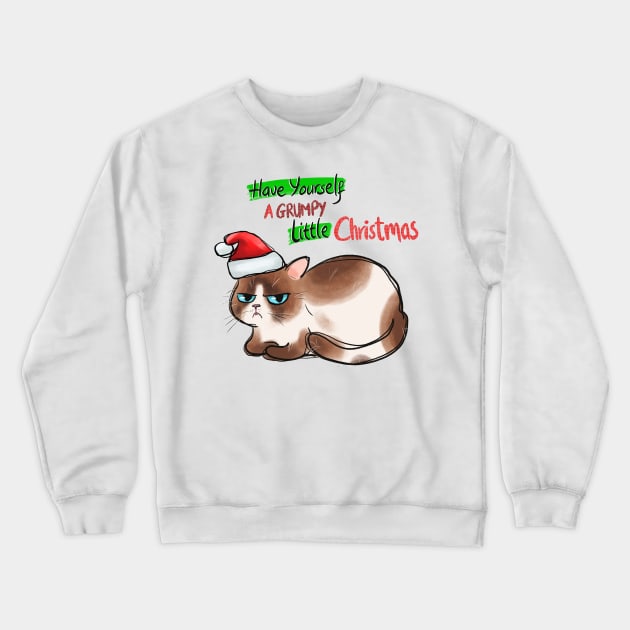 Grumpy Litte Christmas Crewneck Sweatshirt by frondorfelda